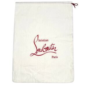 Christian Louboutin Dust Bag Felted Canvas Drawstring Storage Shoe Bag Travel